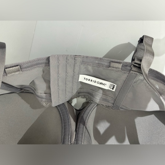 Torrid Curve‎ Women Bra 46 C Gray Lace Underwire Lightly Lined Adjustable Strap - Picture 6 of 6
